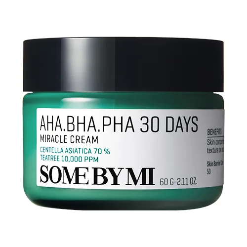 Some By Mi AHA BHA PHA 30 Days Miracle Cream green and white jar