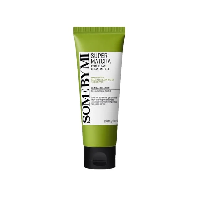 Some By Mi Super Matcha Pore Clean Cleansing Gel 100ml green squeeze tube