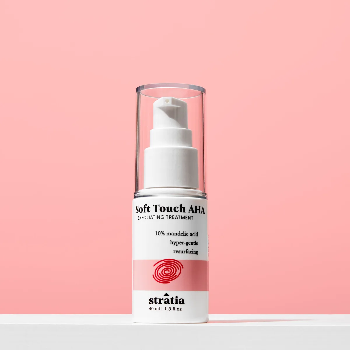 Stratia Soft Touch AHA 10% Mandelic Acid Gel pump bottle