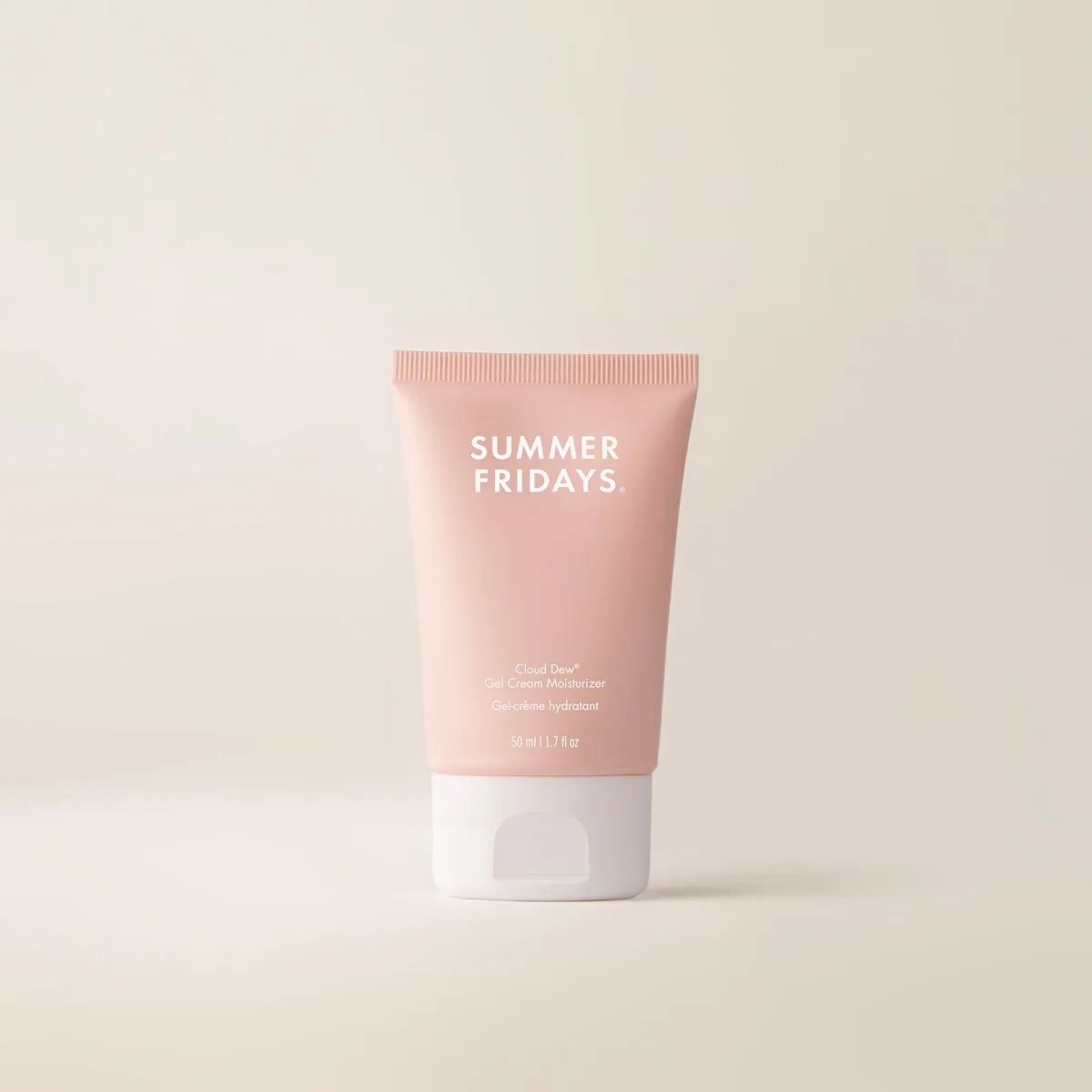 Summer Fridays Cloud Dew Oil-Free Gel Cream Moisturizer in pale blue tube packaging