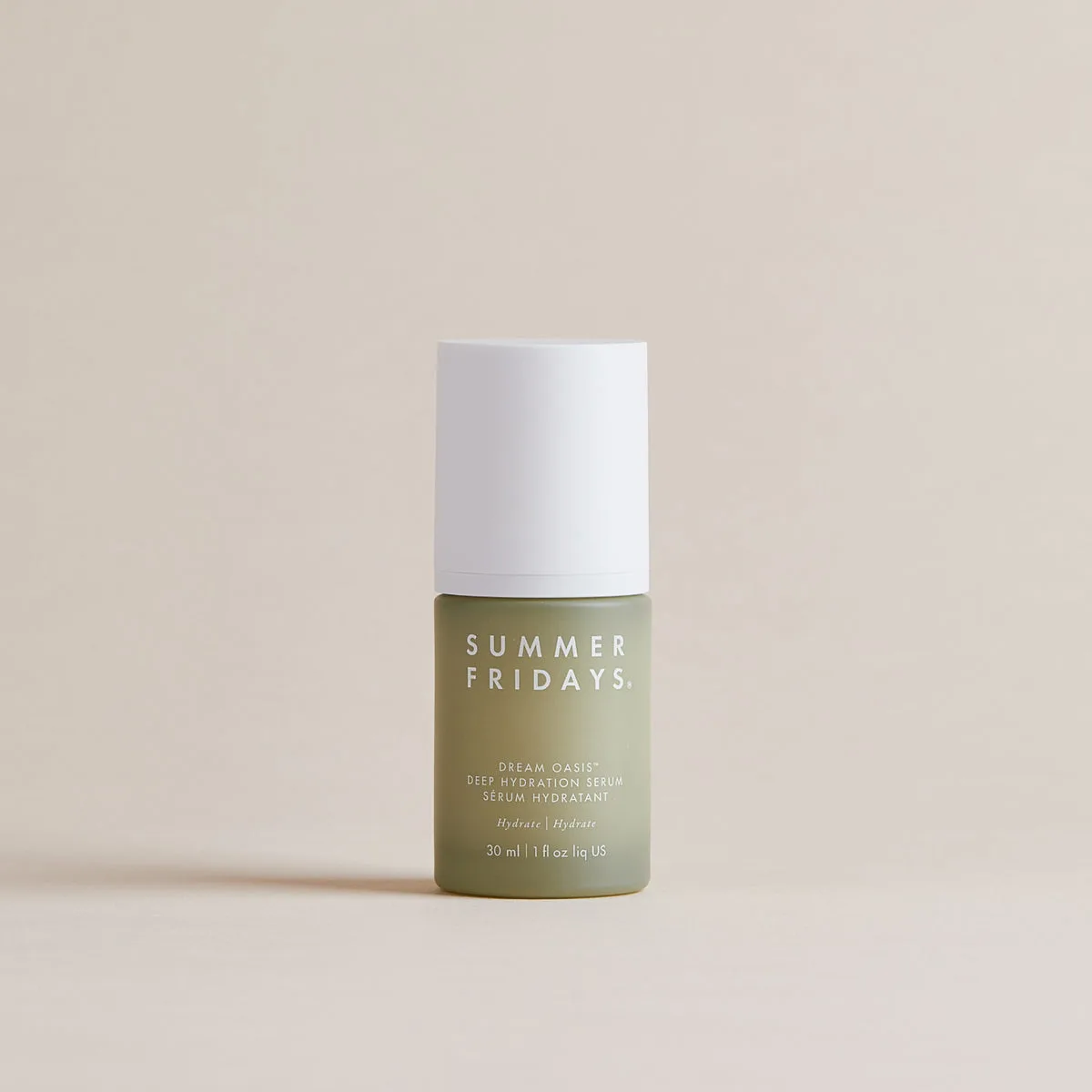 Summer Fridays Dream Oasis Deep Hydration Serum in frosted glass dropper bottle
