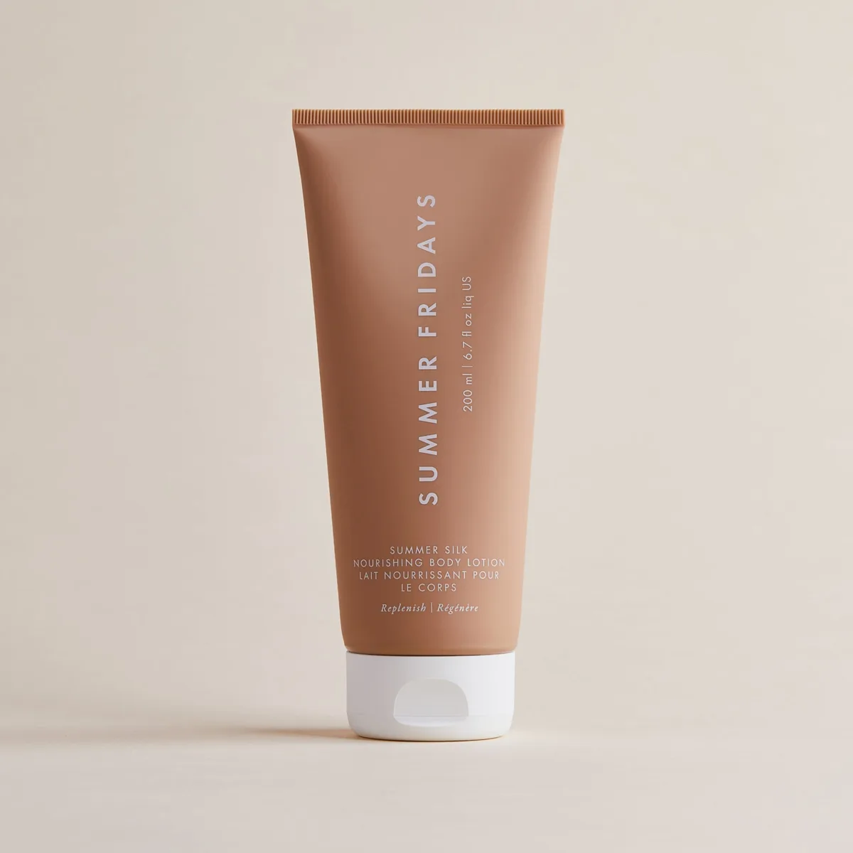 Summer Fridays Skin Nourishing Body Lotion in minimalist cream squeeze tube
