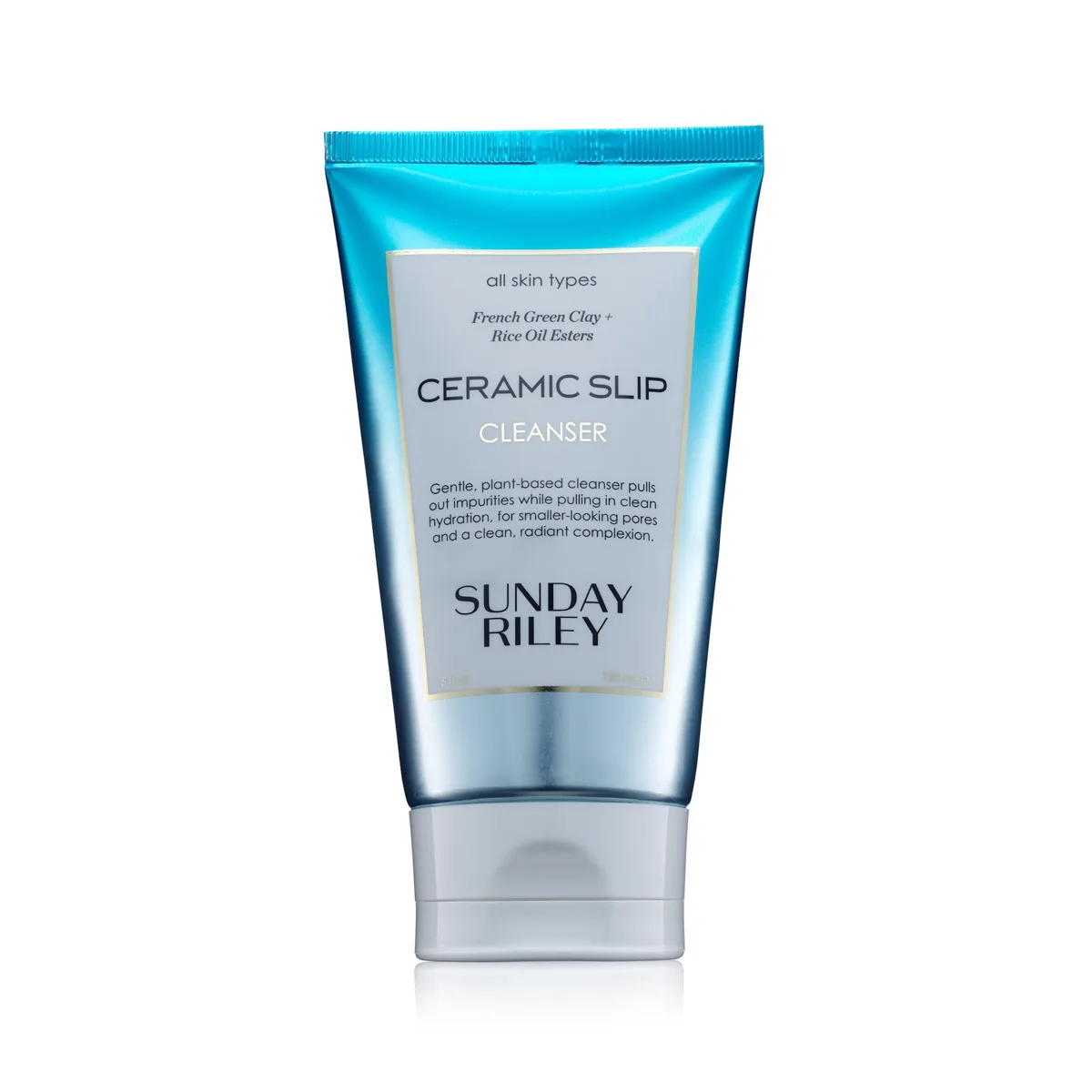 Sunday Riley Ceramic Slip Clay Cleanser in a white squeeze tube