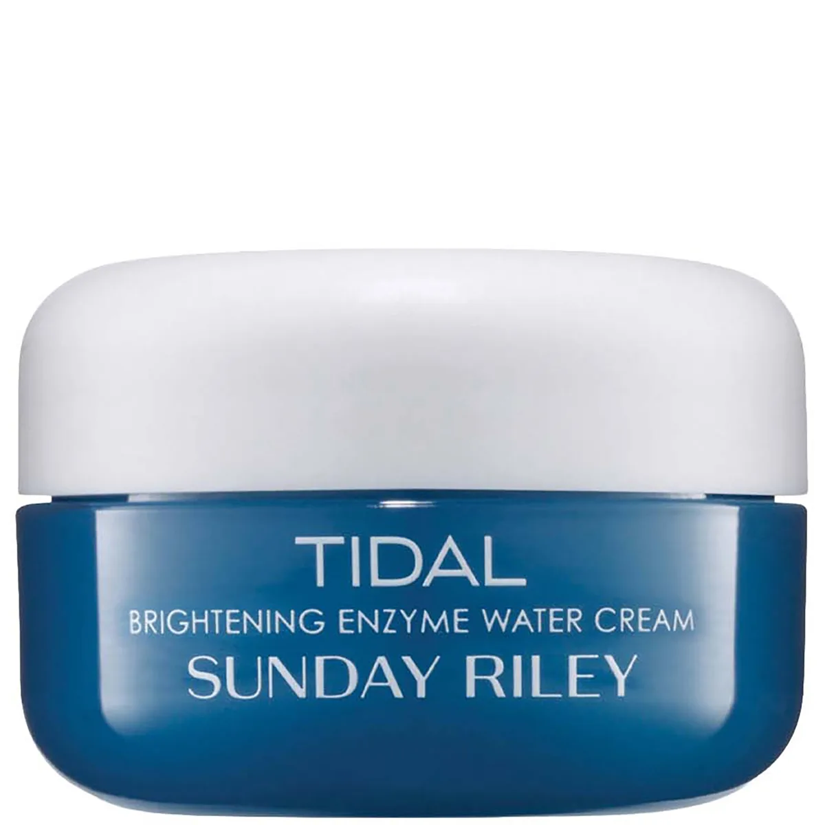 Sunday Riley Tidal Brightening Enzyme Water Cream blue gel in glass jar