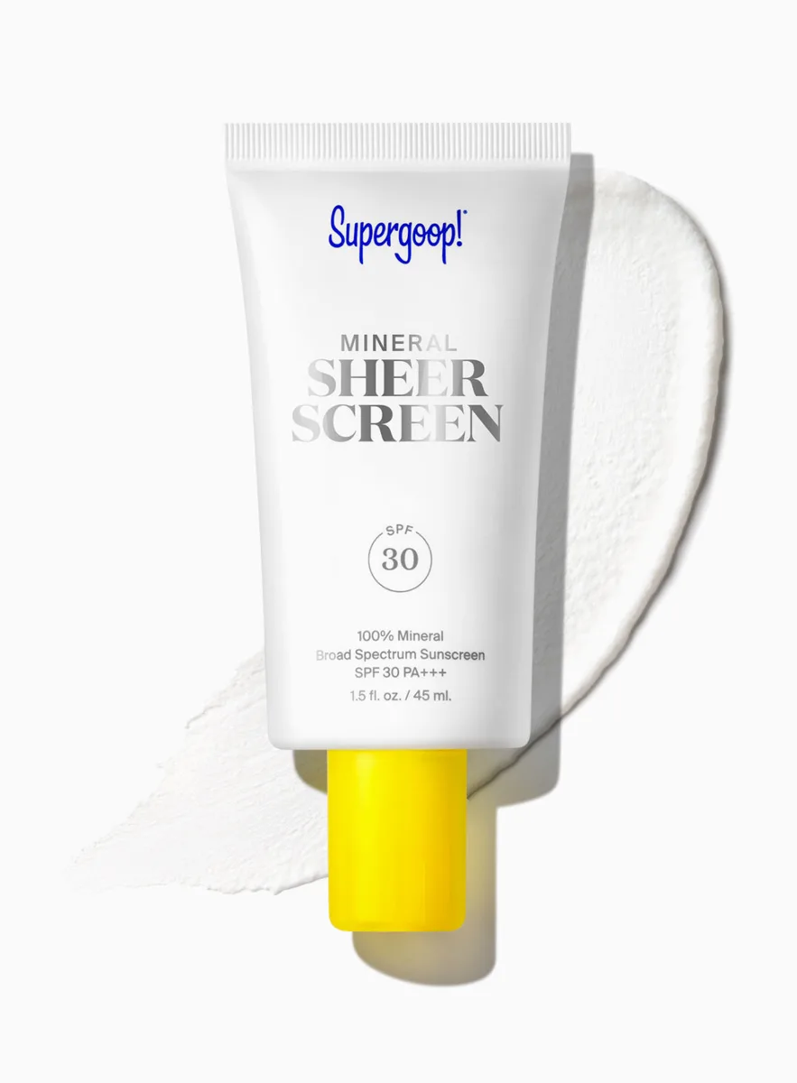 Supergoop! Mineral Sheerscreen SPF 30 lightweight mineral sunscreen lotion tube