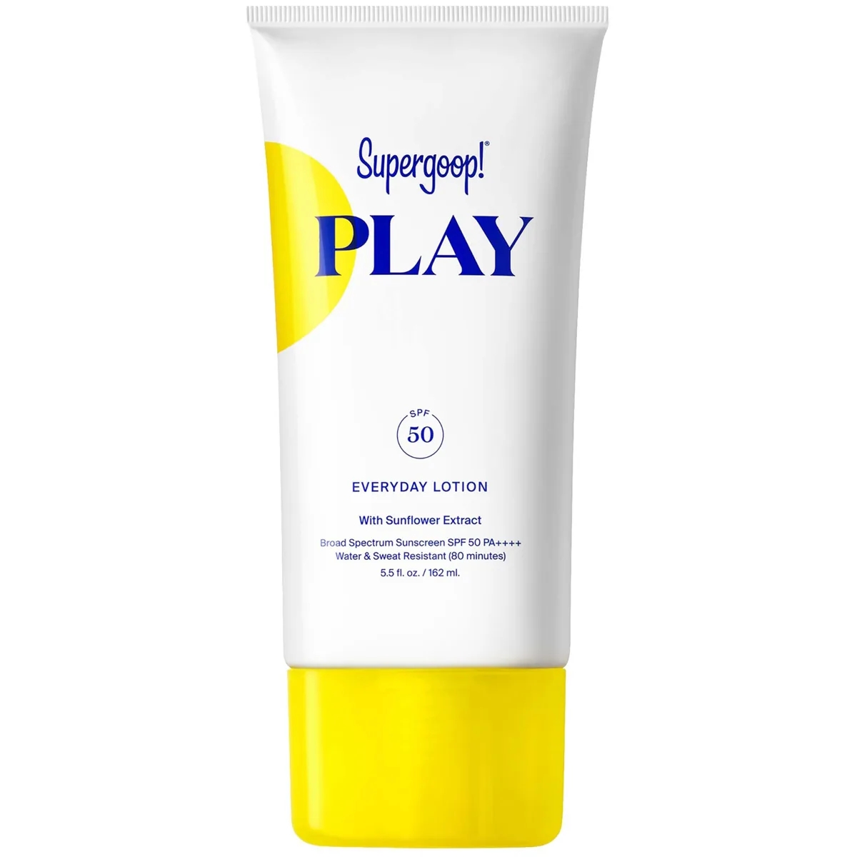 Supergoop! Play Everyday Lotion SPF 50 squeeze tube body sunscreen