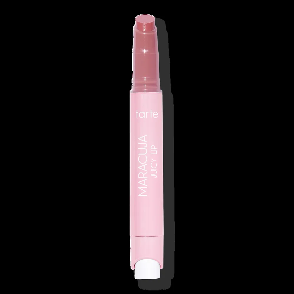 Tarte Maracuja Juicy Lip Balm tube with doe-foot applicator in tinted gloss format