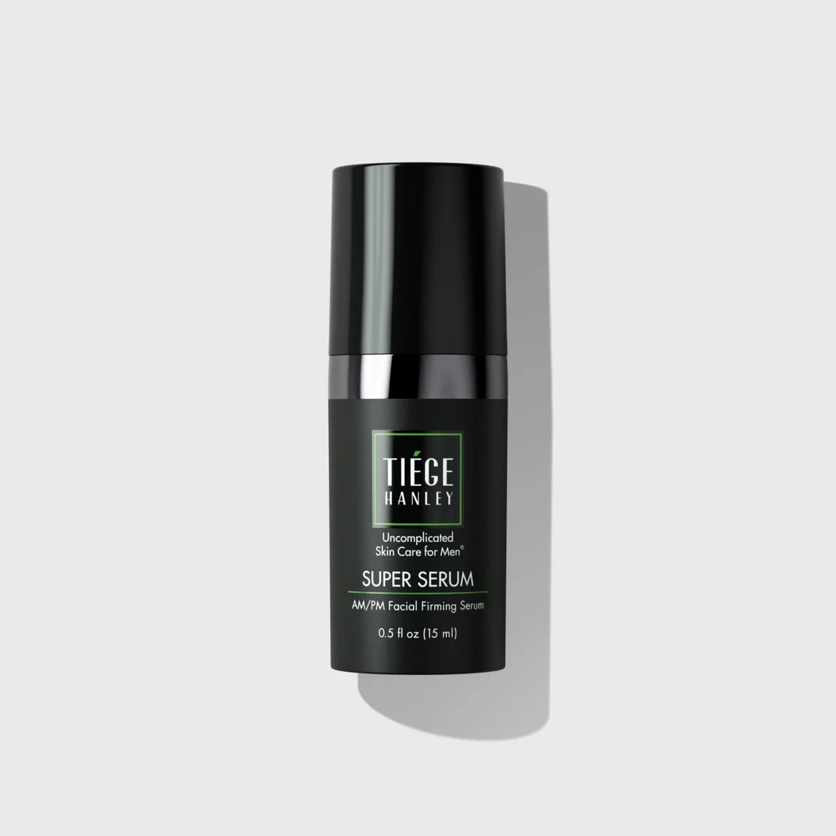Tiege Hanley Super Serum in 0.5 oz frosted glass dropper bottle
