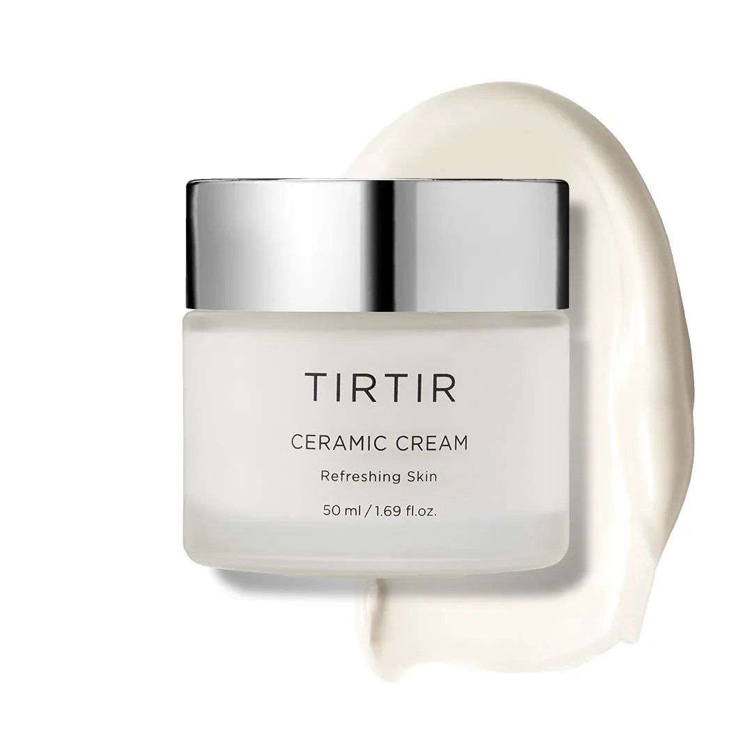 TIRTIR Ceramic Cream in 50ml white frosted glass jar