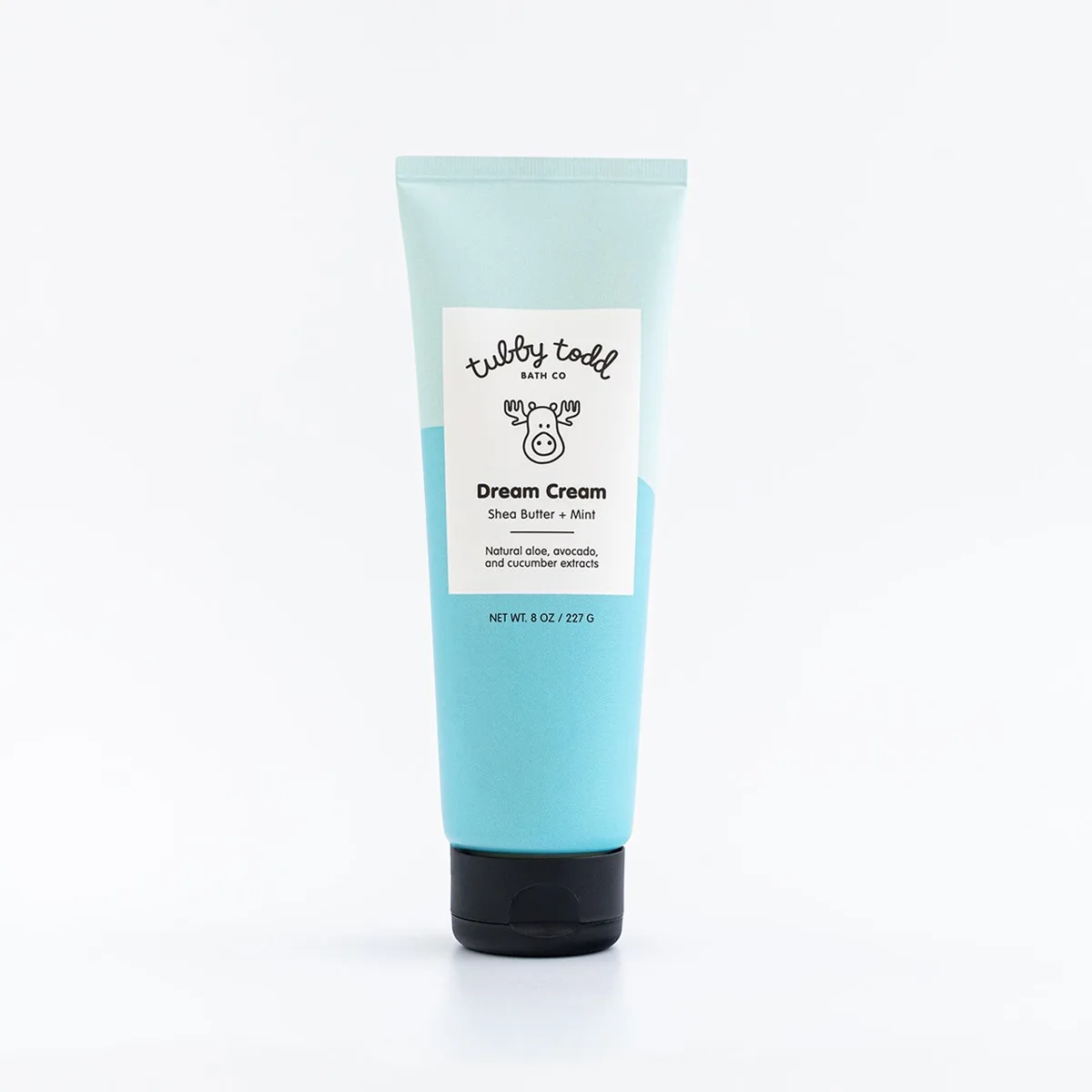 Tubby Todd Dream Cream Moisturizing Body Cream 8 oz pump bottle on a plain background