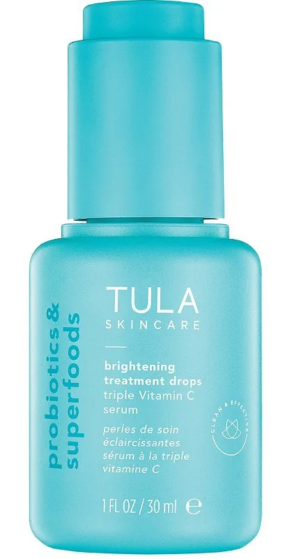 Tula Skincare Brightening Treatment Drops Triple Vitamin C Serum amber dropper bottle
