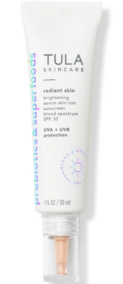 Tula Skincare Radiant Skin Brightening Serum Skin Tint SPF 30 squeeze tube
