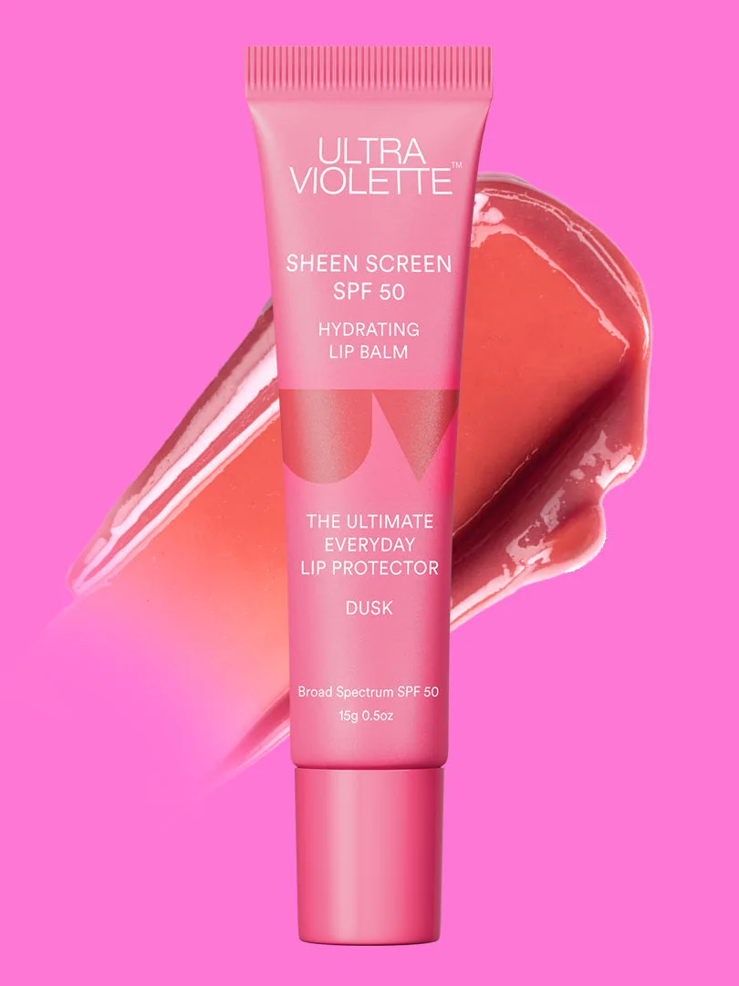 Ultra Violette Sheen Screen Hydrating Lip Balm SPF 50 in a tapered squeeze tube