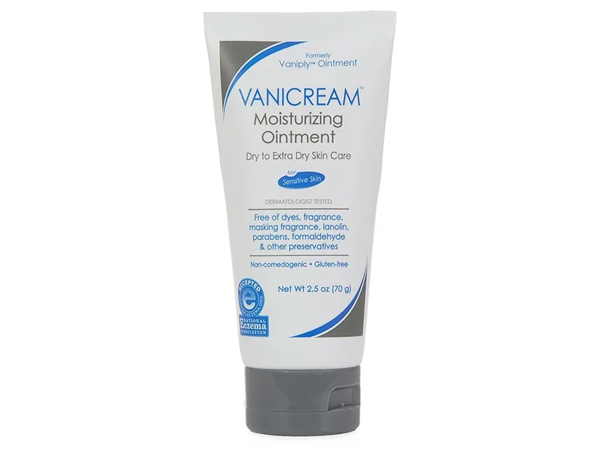 Vanicream Moisturizing Ointment tube for sensitive and eczema-prone skin
