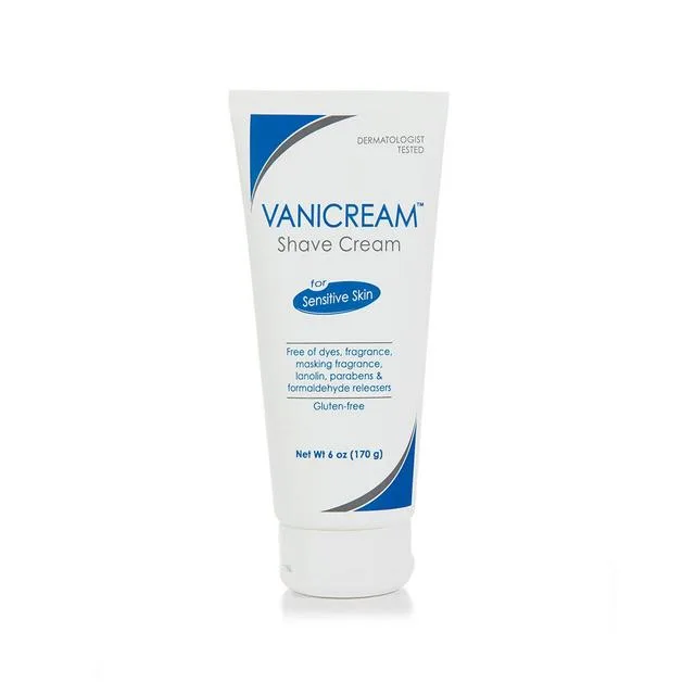 Vanicream Shave Cream 6 oz tube for sensitive skin shaving