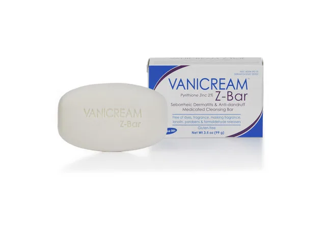 Vanicream Z-Bar Medicated Cleansing Bar with Pyrithione Zinc 2% for seborrheic dermatitis and fungal acne
