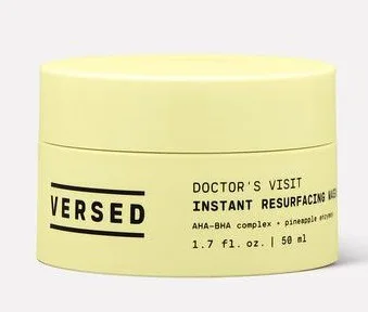 Versed Doctor's Visit Instant Resurfacing Mask 2 fl oz tube on a plain background