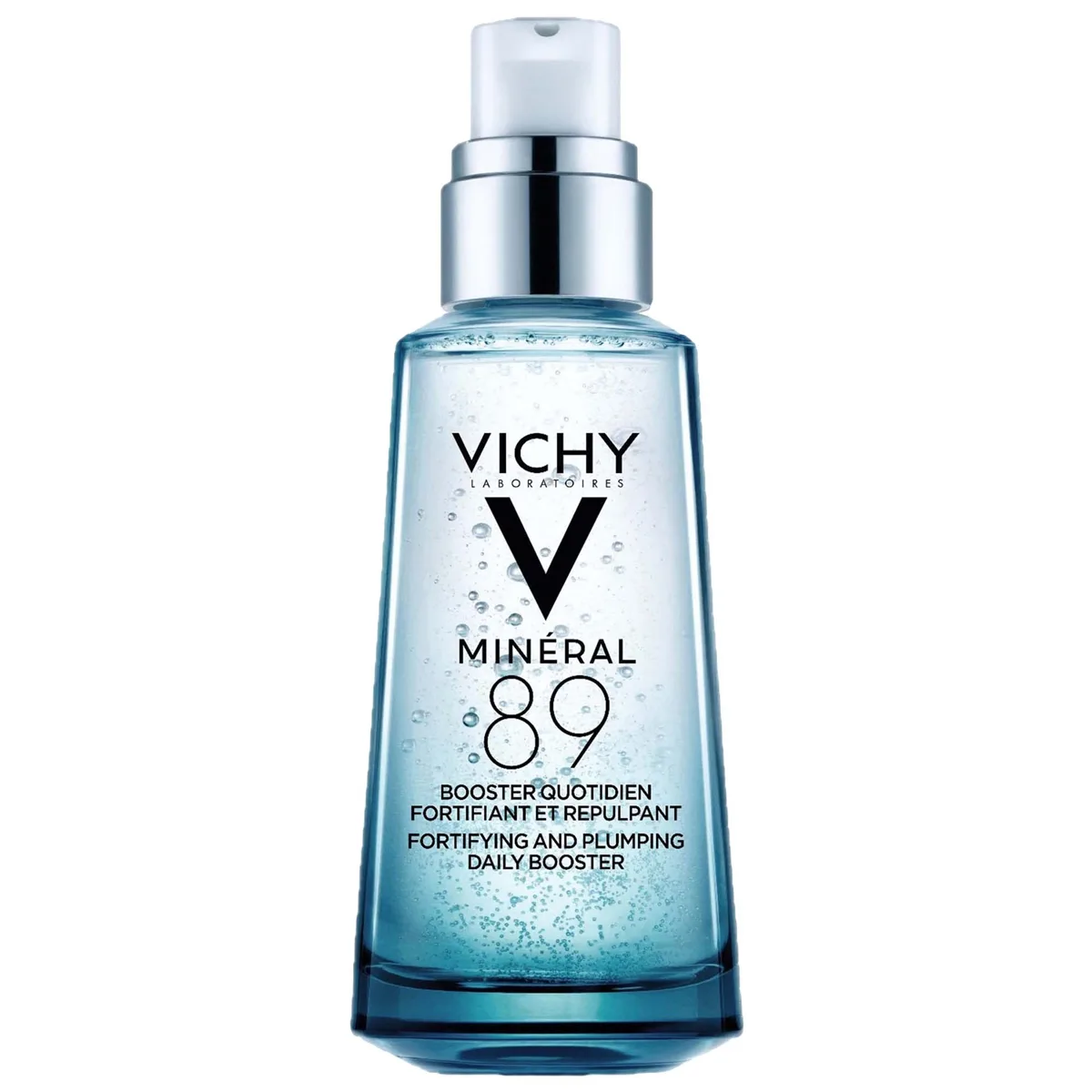 Vichy Mineral 89 Hyaluronic Acid Booster glass bottle with pump