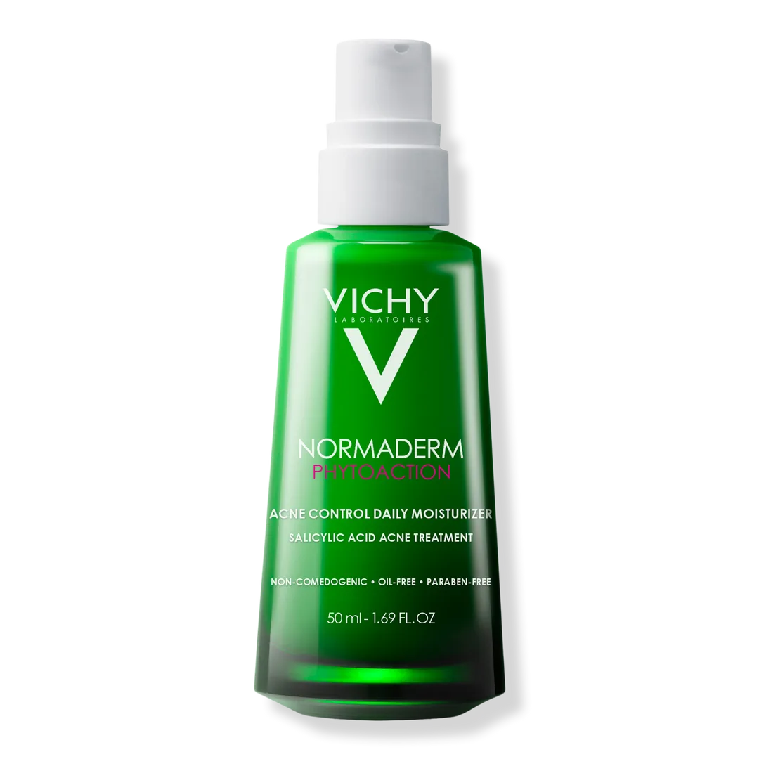 Vichy Normaderm PhytoAction Acne Control Daily Moisturizer green and white pump bottle