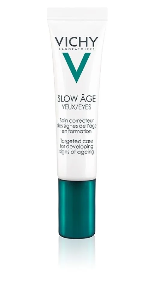 Vichy Slow Age Eyes targeted care eye cream 15 mL white and green tube