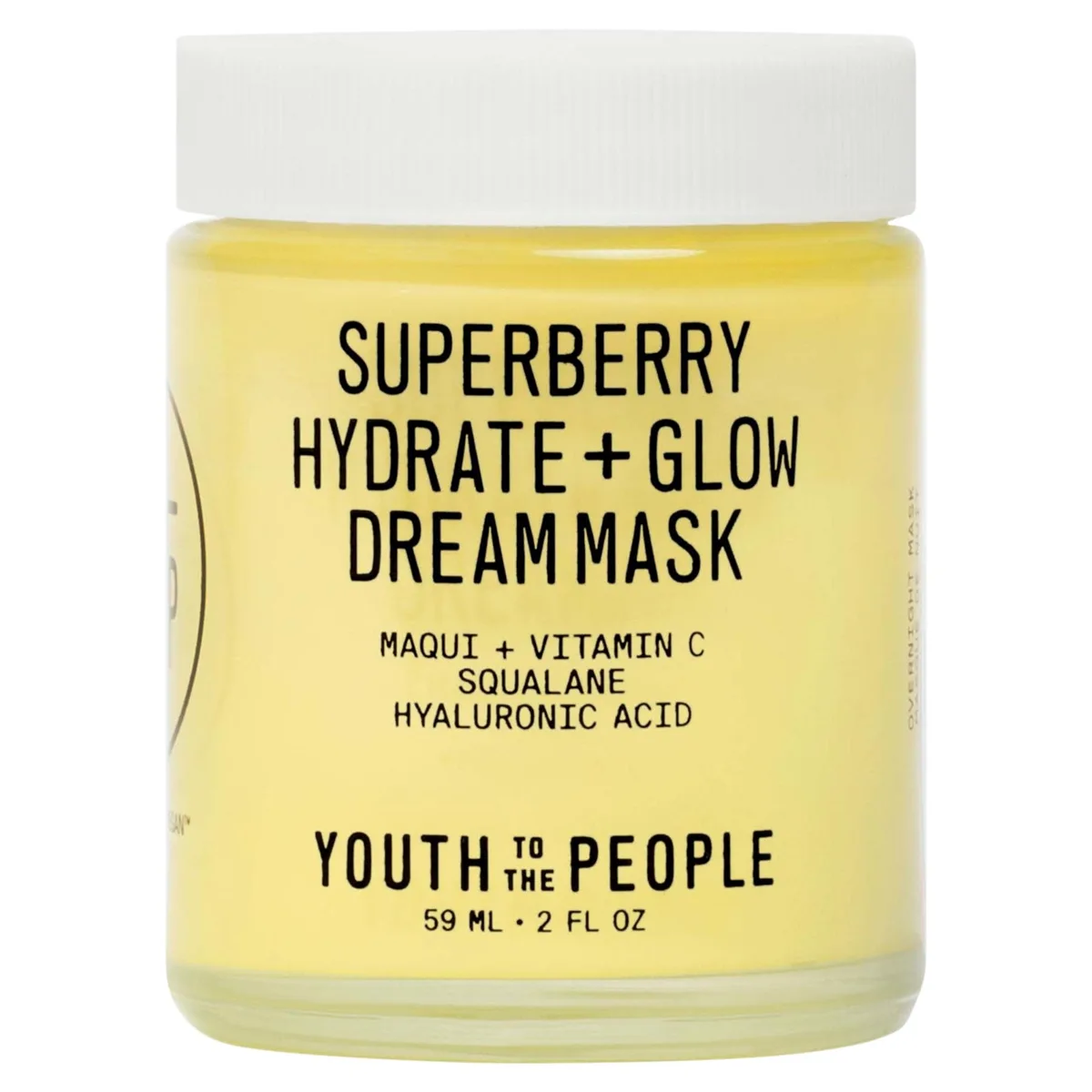 Youth to the People Superberry Hydrate + Glow Dream Mask in frosted glass jar