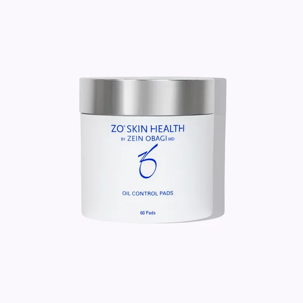 ZO Skin Health Oil Control Pads Acne Treatment jar containing 60 pre-soaked treatment pads