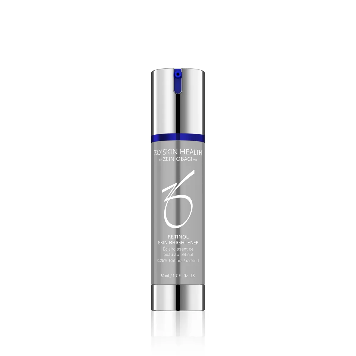 ZO Skin Health Retinol Skin Brightener 0.25% in an opaque tube with blue ZO branding